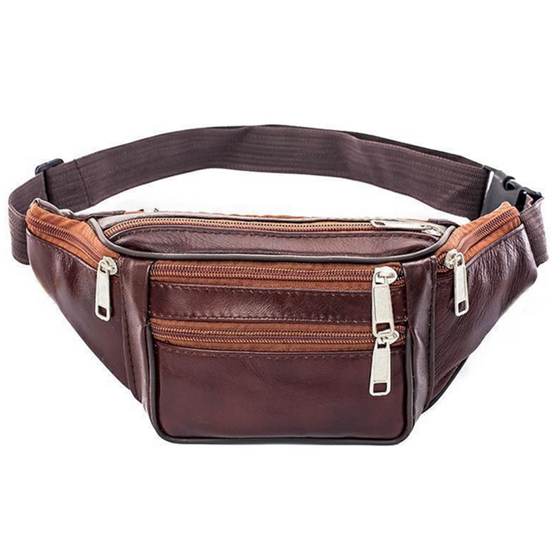 Leather Men Waist Chest Bag Th - đánh giá và giá Running Belt